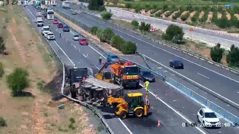 vuelco camion a